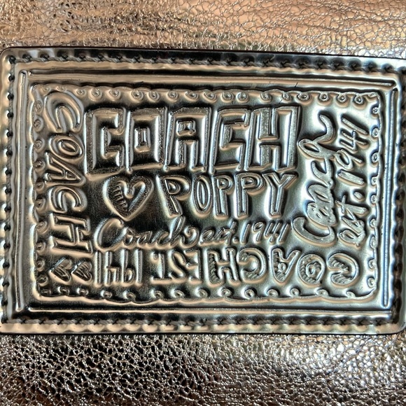 Coach Poppy Signature Collection Gold Metallic Tote - Picture 2 of 12